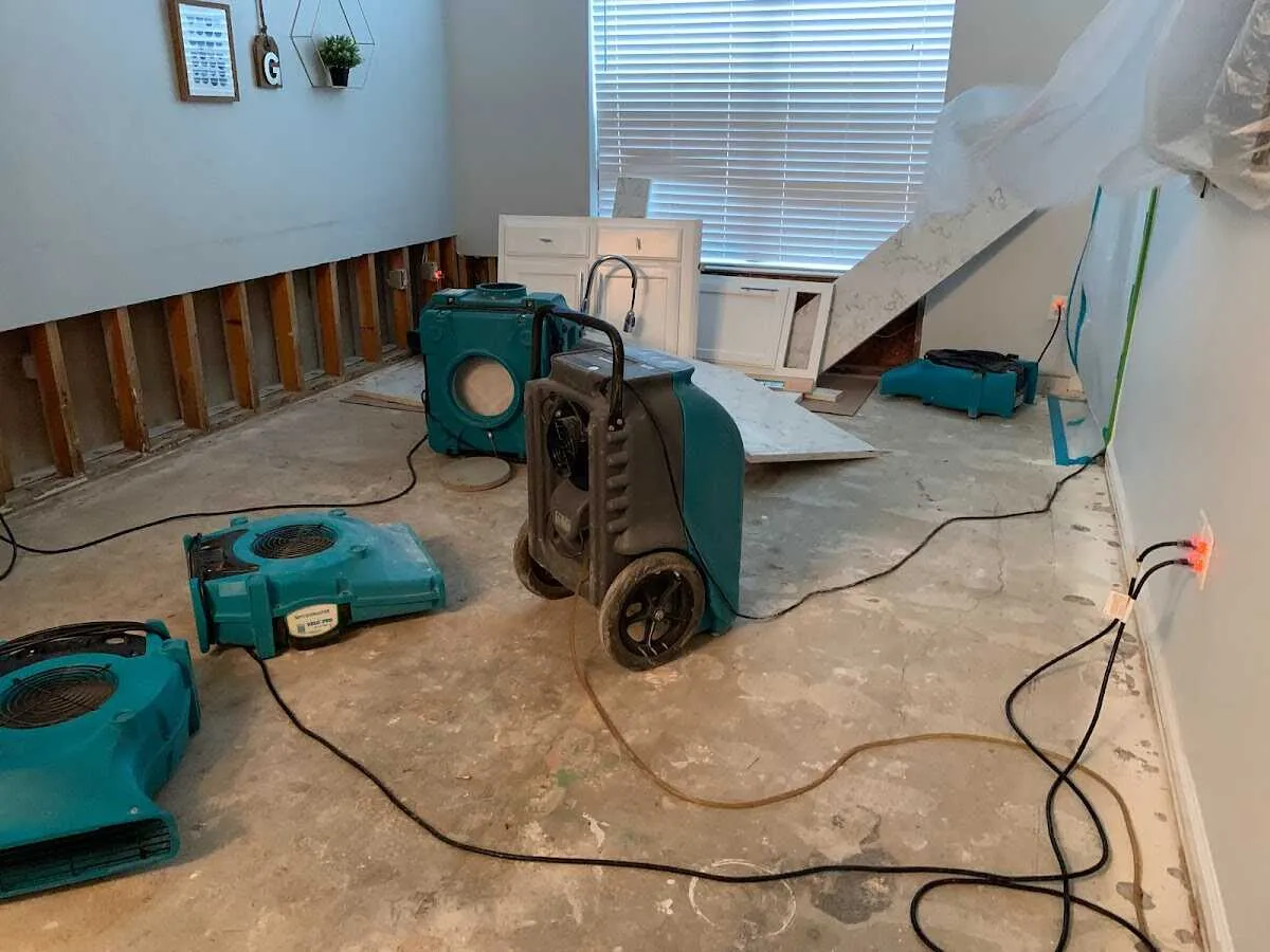 Dehumidifier in flood-cut room for Water Extraction & Removal in Hampden